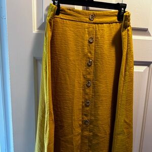 Yellow flowy  skirt